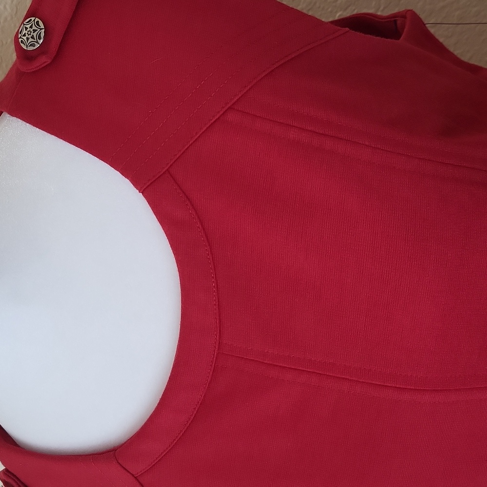 Banana Republic Factory Red Sleeveless Sheath Dress - Picture 2 of 5